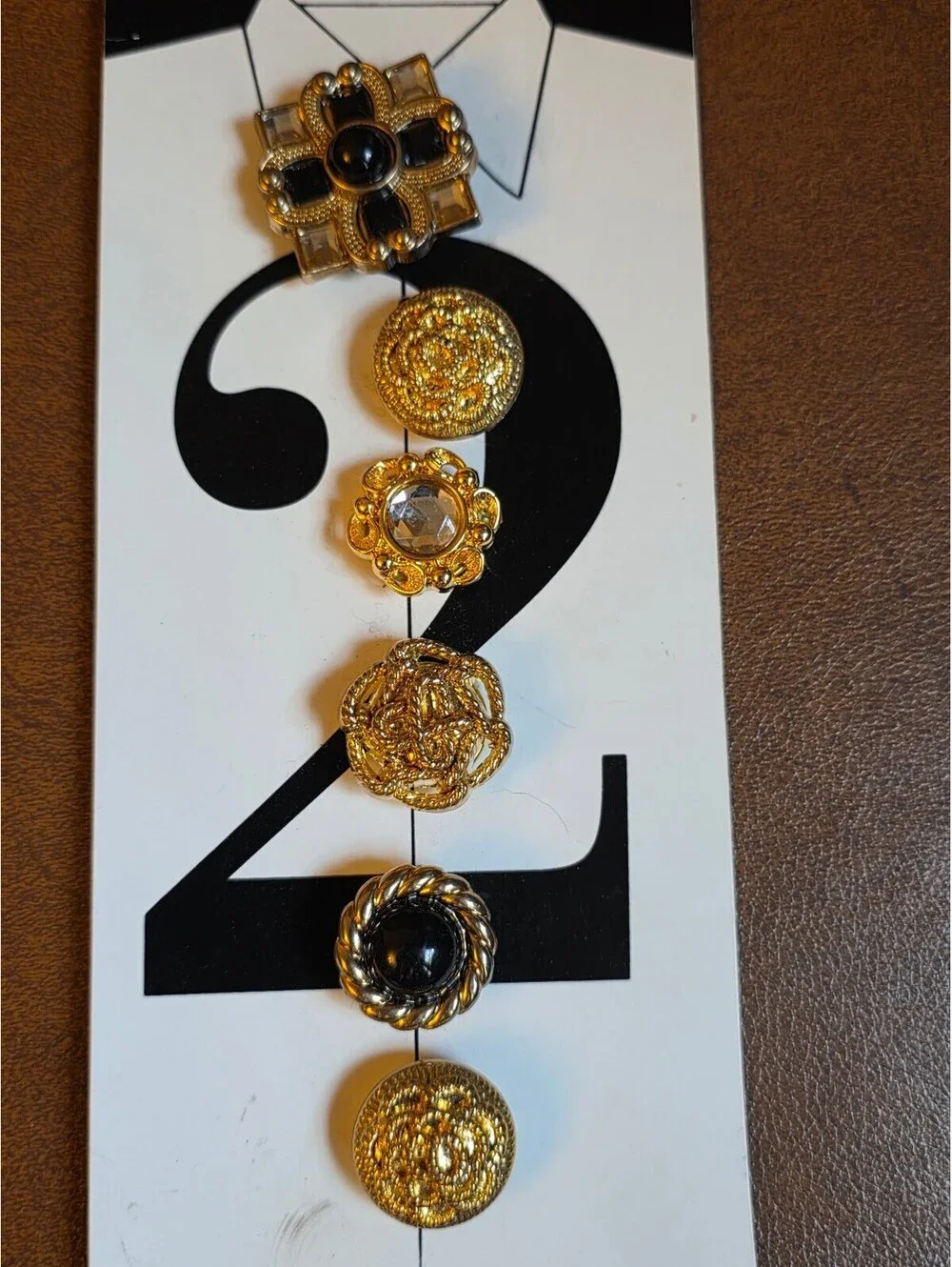 Vintage NONY New York Button Covers Set-6  Bold fancy Statement